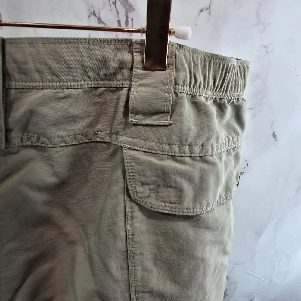 The North Face Shorts Mens XL Tan Khaki Beige Ripstop Nylon Hiking Camp